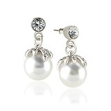 Сережки з кристалами Swarovski і штуч. перлами, 1547545