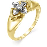 Женское золотое кольцо с бриллиантом, 1604121