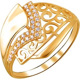 Женское золотое кольцо с куб. циркониями, 1610777