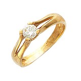 Золотое кольцо с бриллиантом, 1619737