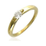 Золотое кольцо с бриллиантом, 1625881