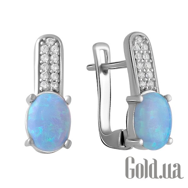 

Серьги Fresh Jewelry, Серебряные серьги с куб. циркониями и опалами