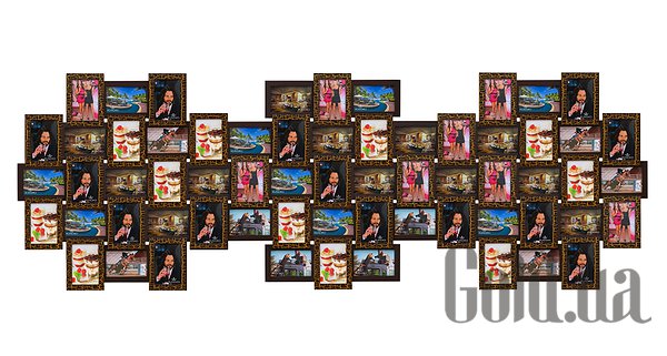

Фоторамка Runoko, Коричневый;золотой, Мультирамка Три острова МГ-63-L-Ш