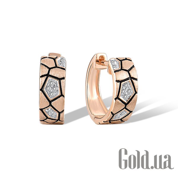 

Серьги-кольца Lurie Jewelry, Золотые серьги с бриллиантами