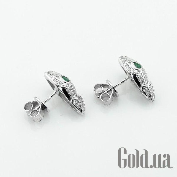 Серебряные серьги с куб. циркониями DIA3202869 – изображение 2