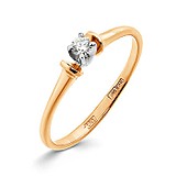 Золотое кольцо с бриллиантом, 1513754
