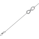 Женский серебряный браслет с куб. циркониями, 1555226