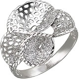 Женское серебряное кольцо с куб. циркониями, 1611546