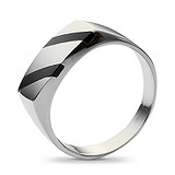 Мужское серебряное кольцо с ониксами, 1625626