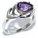 Silver Wings Женское серебряное кольцо с аметистом, 1629722