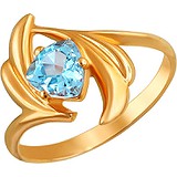 Женское золотое кольцо с топазом, 1672730