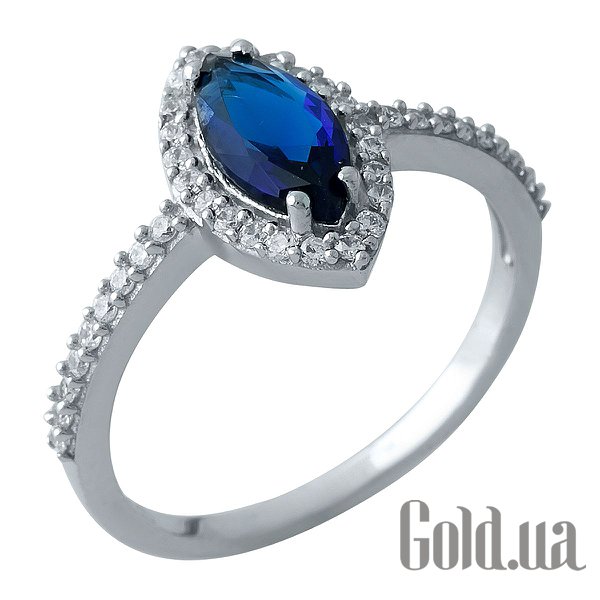 

Женские кольца Fresh Jewelry, Женское серебряное кольцо с синт. сапфиром и куб. циркониями, 17
