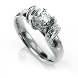 Золотое кольцо с бриллиантом, 1679898
