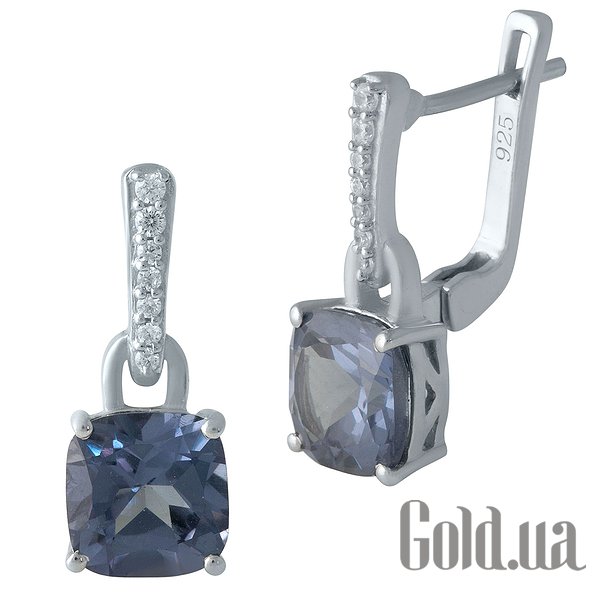 

Серьги Fresh Jewelry, Серебряные серьги с александритами и куб. циркониями