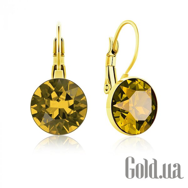 

Серьги Kobi, Желтый, Серьги с кристаллами Swarovski в позолоте