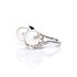 Женское серебряное кольцо с жемчугом и куб. циркониями - фото 2
