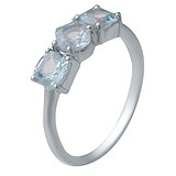 Женское серебряное кольцо с топазами, 1726490