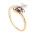 Женское золотое кольцо с сапфиром и бриллиантами - фото 3