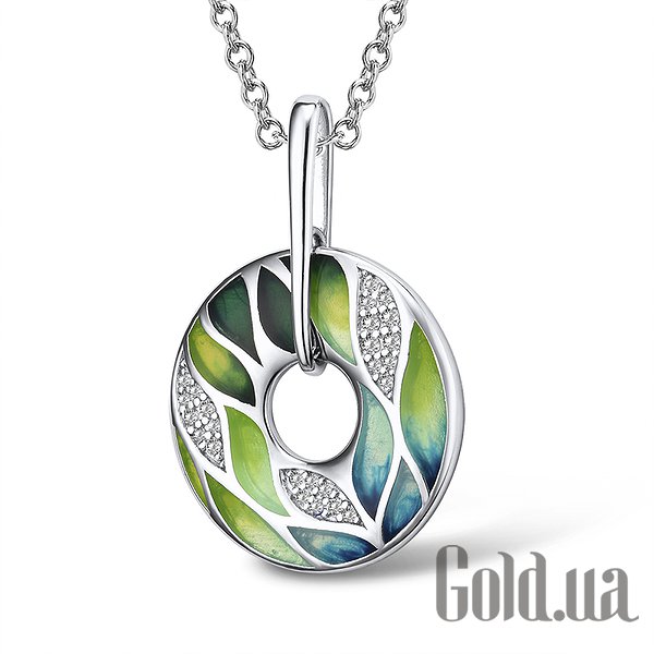 

Женские кулоны Lurie Jewelry, Серебряный кулон с куб. циркониями и эмалью