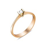 Золотое кольцо с бриллиантом, 1744666