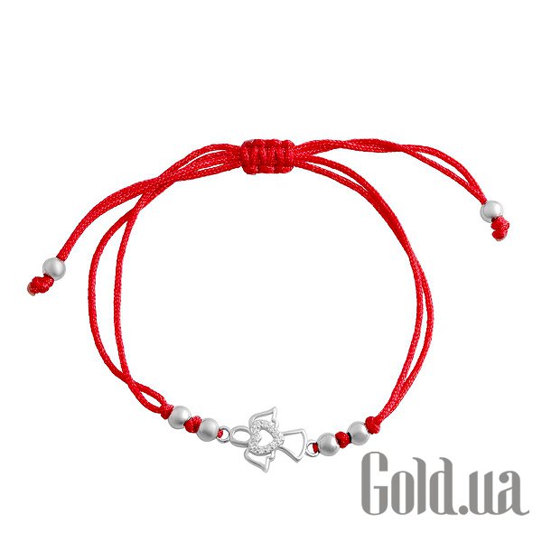 

Шнурок на руку Fresh Jewelry, Тканевый шнурок на руку с серебряными вставками и куб. циркониями