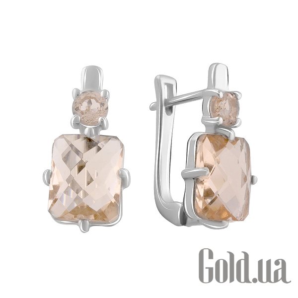 

Серьги Fresh Jewelry, Серебряные серьги с синт. морганитами
