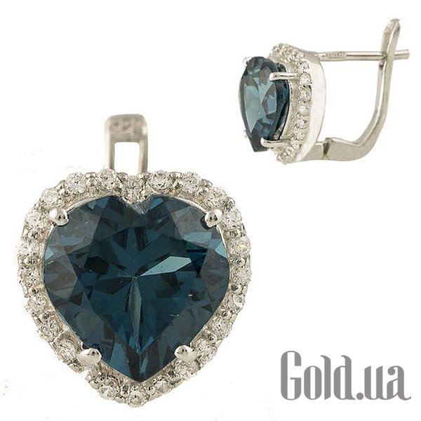

Серьги Fresh Jewelry, Серебряные серьги с топазами и куб.циркониями