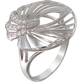 Женское серебряное кольцо с куб. циркониями, 1614107