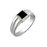 Мужское серебряное кольцо с ониксом, 1622555
