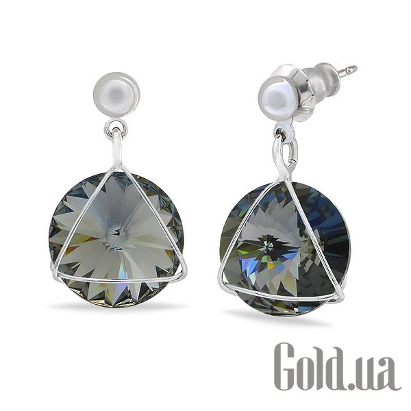 

Серьги с подвесками Kobi, Стальной, Серьги с кристаллами Swarovski