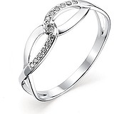 Женское серебряное кольцо с куб. циркониями, 1649435
