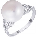 Женское золотое кольцо с бриллиантами и жемчугом, 1668379