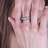 Женское серебряное кольцо с куб.циркониями и аметистами - фото 5