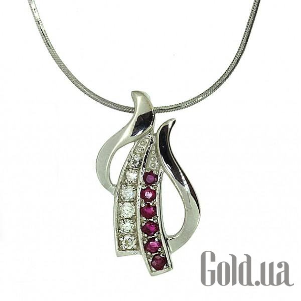 

Женские кулоны Украина, Серебряный кулон с бриллиантами и рубинами