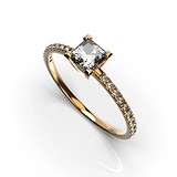 Золотое кольцо с бриллиантами, 1768475