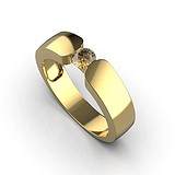 Золотое кольцо с бриллиантом, 1768987