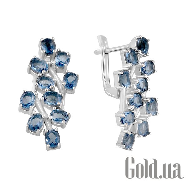 

Серьги Fresh Jewelry, Серебряные серьги с синт. танзанитами