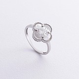 Женское серебряное кольцо с перламутром (onx112768), фото