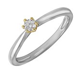 Золотое кольцо с бриллиантом, 228891