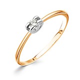 Золотое кольцо с бриллиантом, 1513756