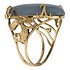 Женское золотое кольцо с синт. кварцем и куб. циркониями - фото 2