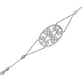 Жіночий Срібний браслет з куб. цирконіями, 1555228