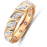 Золотое обручальное кольцо с бриллиантами, 1602844