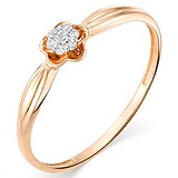 Золотое кольцо с бриллиантами, 1603100