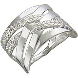 Женское серебряное кольцо с куб. циркониями, 1615388