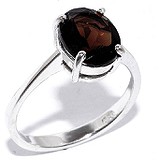 Silver Wings Женское серебряное кольцо с раухтопазом, 1618716