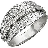 Женское серебряное кольцо с куб. циркониями, 1620252