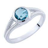 Женское серебряное кольцо с топазом