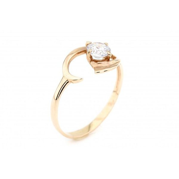 Женское золотое кольцо с куб. цирконием