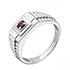 Мужское серебряное кольцо с рубином - фото 1